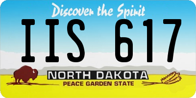 ND license plate IIS617