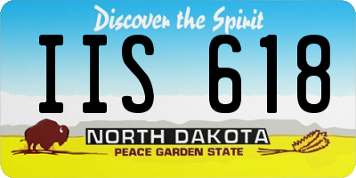 ND license plate IIS618