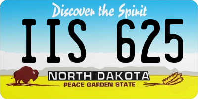 ND license plate IIS625