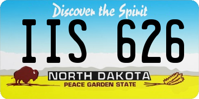 ND license plate IIS626