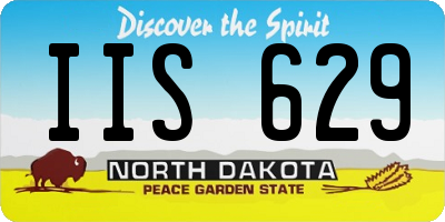 ND license plate IIS629