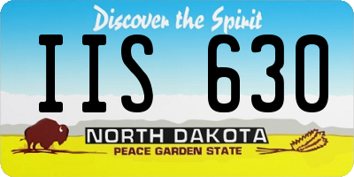ND license plate IIS630