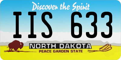 ND license plate IIS633