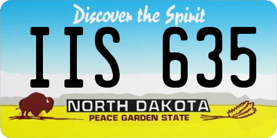 ND license plate IIS635