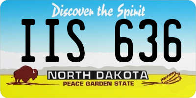 ND license plate IIS636