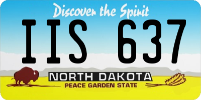 ND license plate IIS637