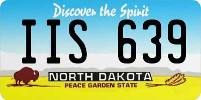 ND license plate IIS639