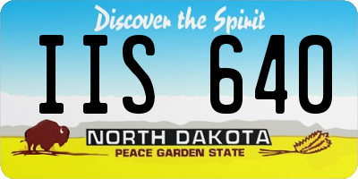ND license plate IIS640
