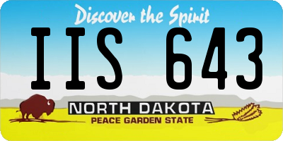 ND license plate IIS643