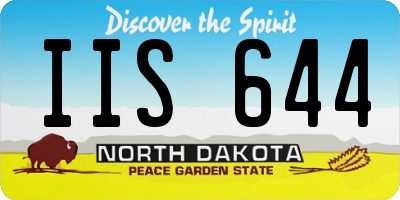 ND license plate IIS644