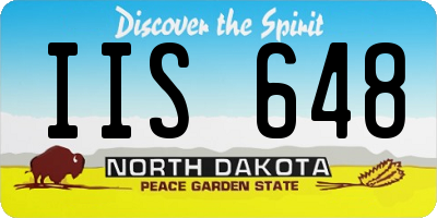 ND license plate IIS648