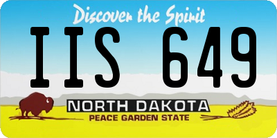 ND license plate IIS649