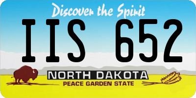 ND license plate IIS652