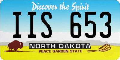 ND license plate IIS653