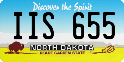 ND license plate IIS655