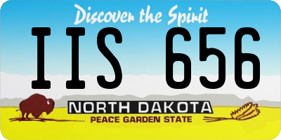 ND license plate IIS656
