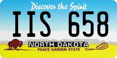 ND license plate IIS658