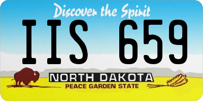ND license plate IIS659