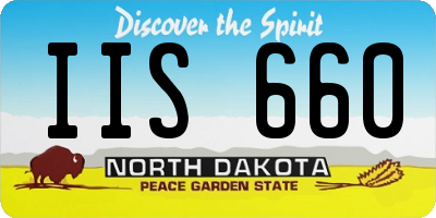 ND license plate IIS660