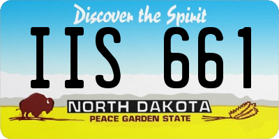 ND license plate IIS661