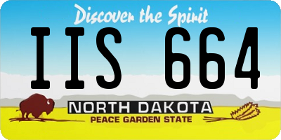 ND license plate IIS664