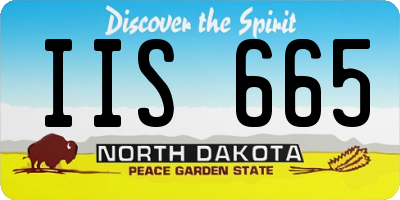 ND license plate IIS665