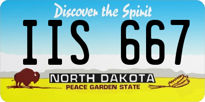 ND license plate IIS667