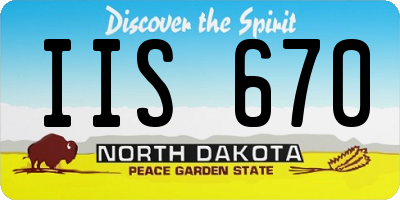 ND license plate IIS670
