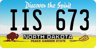 ND license plate IIS673