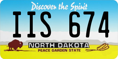 ND license plate IIS674