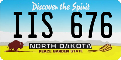 ND license plate IIS676