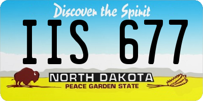 ND license plate IIS677