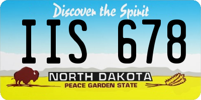 ND license plate IIS678