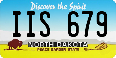 ND license plate IIS679