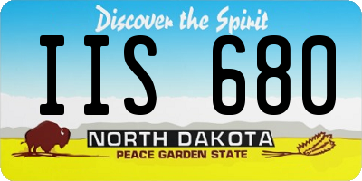 ND license plate IIS680