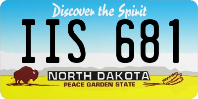 ND license plate IIS681