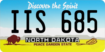ND license plate IIS685
