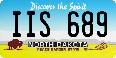 ND license plate IIS689