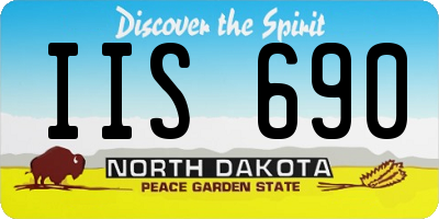 ND license plate IIS690