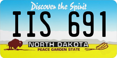 ND license plate IIS691