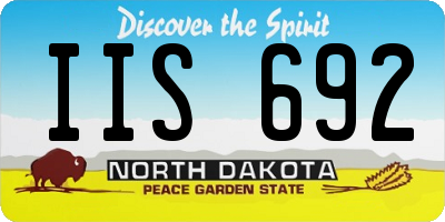 ND license plate IIS692
