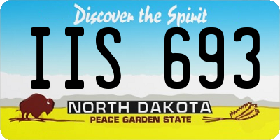 ND license plate IIS693