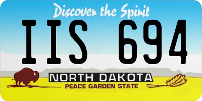 ND license plate IIS694