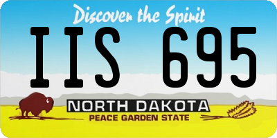 ND license plate IIS695