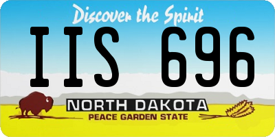 ND license plate IIS696