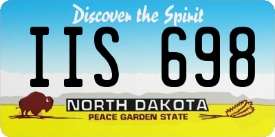 ND license plate IIS698