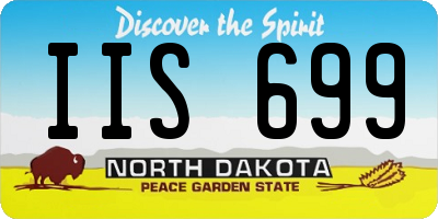 ND license plate IIS699