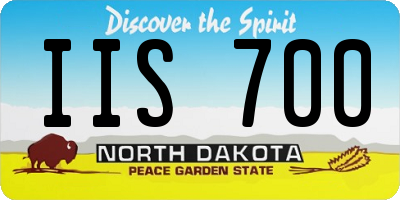 ND license plate IIS700