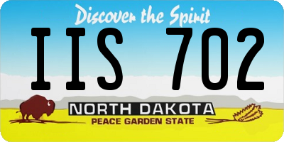 ND license plate IIS702