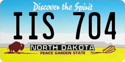 ND license plate IIS704